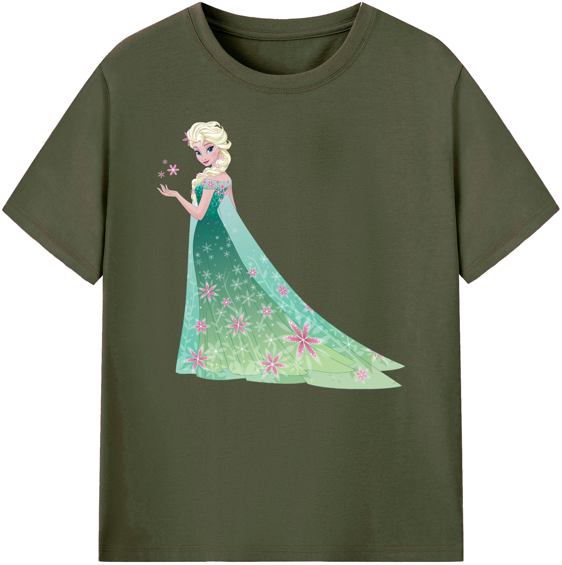 （画像用） アナと雪の女王 アンナ エルサ Frozen Anna Elsa 綿100％ メンズ半袖Tシャツ｜肌触りやわらか＆通気性